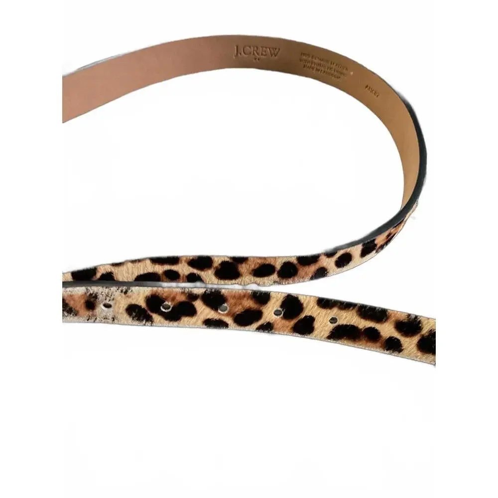 J.Crew Leopard Print Belt with Gold Buckle M/L (Flaw) - Picture 3 of 7